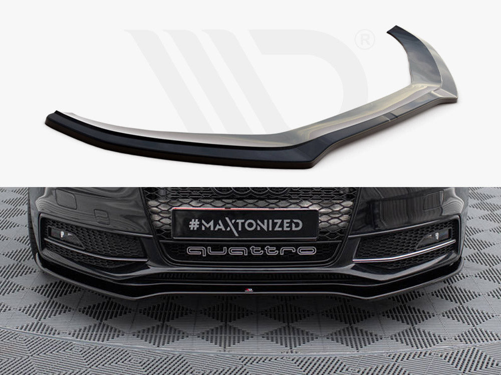 MAXTON DESIGN FRONT SPLITTER V.2 AUDI S4 / A4 S-LINE B8 FL