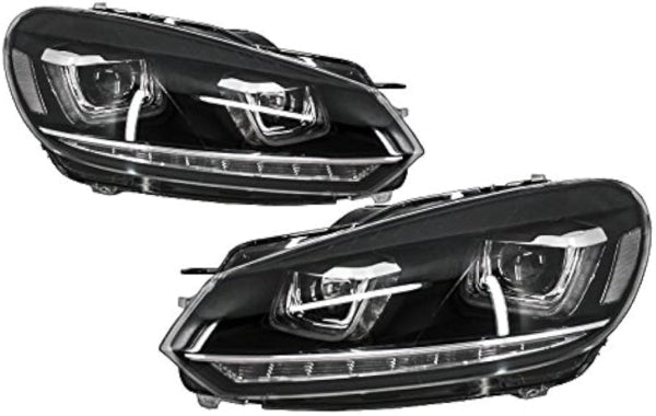 VW Golf 6 DRL Headlights – Mk7 GTD Style with Dynamic Indicator