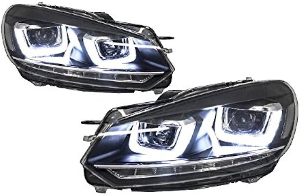 VW Golf 6 DRL Headlights – Mk7 GTD Style with Dynamic Indicator