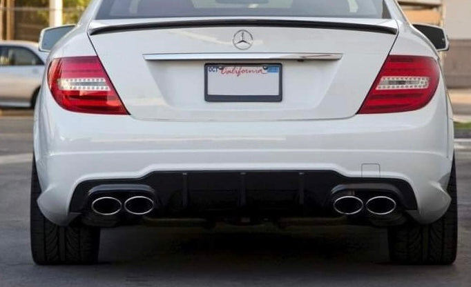 Mercedes W204 AMG 2012+ Rear Diffuser (Quad Pipes)